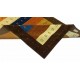 Brązowy w pasy ekskluzywny dywan Gabbeh Loribaft Indie 170x240cm 100% wełniany