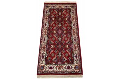 Wełniany ręcznie tkany dywan Herati z Indii 70x140cm orientalny czerwony