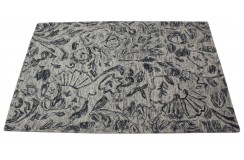 100% wełna gruby dywan z Indii 150x240cm design do salonu kolorowy