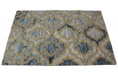 100% wełna gruby dywan z Indii 150x240cm design do salonu kolorowy