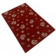 Czerwony kwiatowy dywan  do salonu 100% wełniany 170x240cm Indie Premium