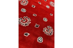 100% wełna gruby dywan z Indii 170x240cm design do salonu czerwony