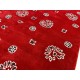 Czerwony kwiatowy dywan do salonu 100% wełniany kwadratowy 200x200cm Indie Premium