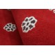 Czerwony kwiatowy dywan  do salonu 100% wełniany 200x300cm Indie Premium