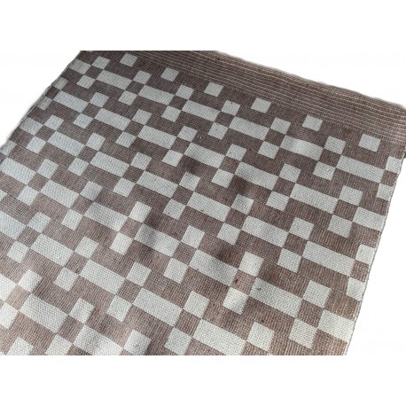 100% wełniany pięknie przeplatany płasko tkany dywan 160x240cm dwukolorowy z Indii