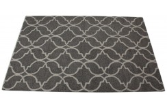 100% wełna gruby dywan z Indii 150x240cm design do salonu szary
