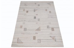 Delikatny dywan do salonu 100% wełniany Nepal tafting 160x230cm beż