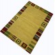 Złoty gruby dywan gabbeh 170x240cm wełna argentyńska piękny wzór