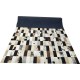 Natrualny skórzany dywan patchwork prostokąty 100% skóra 160x230cm, Indie