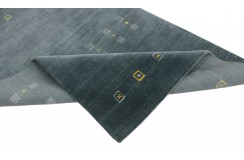 Wełna i wiskoza gruby dywan handloom z indii zielony 120x180cm