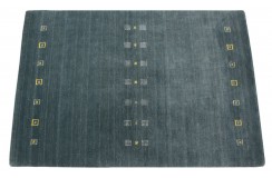 Wełna i wiskoza gruby dywan handloom z indii zielony 120x180cm