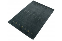 Wełna i wiskoza gruby dywan handloom z indii zielony 120x180cm