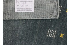 Wełna i wiskoza gruby dywan handloom z indii zielony 120x180cm