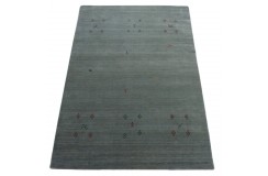 Wełna i wiskoza gruby dywan handloom z indii zielony niebieski 190x270cm
