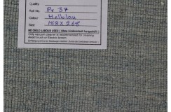 Wełna i wiskoza gruby dywan handloom z indii zielony niebieski 190x270cm