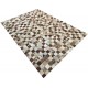 Natrualny skórzany brązowy dywan patchwork kwadraty 100% skóra 160x230cm, Indie