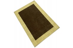 Beżowo brązowo ekskluzywny dywan Gabbeh Loribaft Indie 120x180cm 100% wełniany