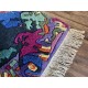 Kolorowy dywan ręcznie tkany oryginalny Nepal premium Indie 70x140cm 100% wełna