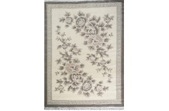 Piękny dywan Aubusson Habei ręcznie tkany z Chin 200x300cm 100% wełna  rzeźbione kwiaty brązowy