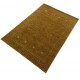 Gładki 100% wełniany dywan Gabbeh Handloom brązowy 170x240cm etniczne wzory