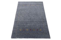 Gładki 100% wełniany dywan Gabbeh Handloom szary 170x240cm etniczne wzory