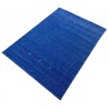 Gładki 100% wełniany dywan Gabbeh Handloom niebieski 170x240cm etniczne wzory