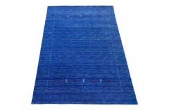 100% wełna gruby dywan handloom z indii niebieski 170x240cm