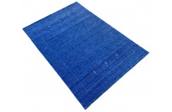 100% wełna gruby dywan handloom z indii niebieski 170x240cm