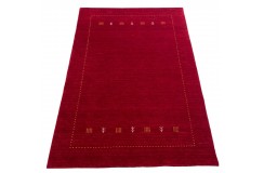 Gładki 100% wełniany dywan Gabbeh Handloom czerwony 170x240cm etniczne wzory