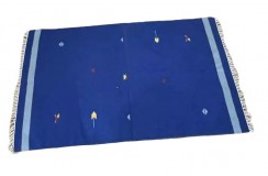Kolorowy, nowoczesny 100% wełniany kilim Gabbeh - dywan dwustronny ręcznie tkany 120x180cm niebieski