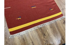 Solidny wełniany kilim Durry w nowoczesnych kolorach 100% wełna ręczny