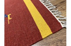 Solidny wełniany kilim Durry w nowoczesnych kolorach 100% wełna ręczny