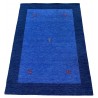 Gładki 100% wełniany dywan Gabbeh Handloom niebieski 170x240cm etniczne wzory