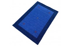 100% wełna gruby dywan handloom z indii niebieski 140x200cm