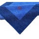 Gładki 100% wełniany dywan Gabbeh Handloom niebieski 140x200cm etniczne wzory