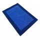 Gładki 100% wełniany dywan Gabbeh Handloom niebieski 140x200cm etniczne wzory