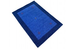 100% wełna gruby dywan handloom z indii niebieski 140x200cm