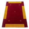 Gładki 100% wełniany dywan Gabbeh Handloom czerwony 140x200cm etniczne wzory