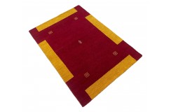 100% wełna gruby dywan handloom z indii czerwony 140x200cm