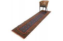 Wełniany dywan afgański chodnik 80x290cm ręcznie tkany 100% wełna