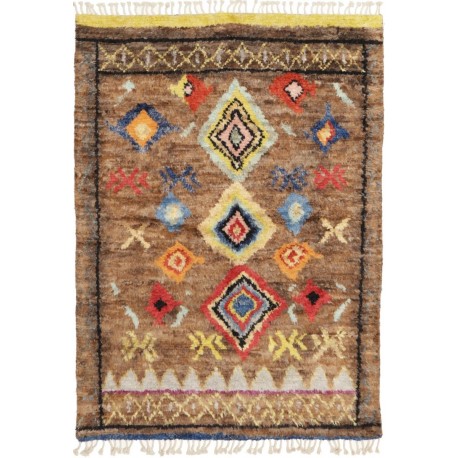 Geometryczny kolorowy dywan Berber Marokański do salonu 100% wełniany 160x230cm