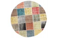 Dywan Vintage Colored Patchwork, kolorowy okrągły 150x150cm TURCJA