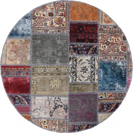 Dywan Vintage Colored Patchwork, kolorowy okrągły 150x150cm TURCJA