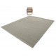 Jednokolorowy szary kilim gładki 100% wełniany dywan płasko tkany 240x300cm dwustronny Indie