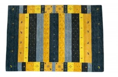 Kolorowy ekskluzywny dywan Gabbeh Loribaft Indie 170x240cm 100% wełniany niebieskie tło