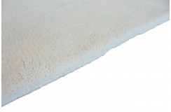 Ecru gładki dywan Berber Marokański do salonu 100% wełniany 200x200cm kwadratowy