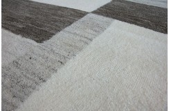 Brązowo-bezowy dywan Berber Marokański geometryczny do salonu 100% wełniany140x200cm