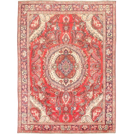 Dywan perski Tabriz 250x350cm 100% wełna z Iranu czerwony klasyczny kwiatowy 