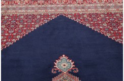 Herati ręcznie tkany dywan Bidjar z Indii wełniany granatowy 250x350