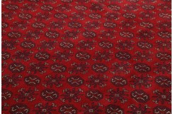 Oryginalny dywan Buchara z Afganistanu 100% wełna 250x350 czerwony